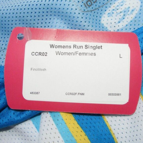 new!! SUGOI Top/Running Singlet, L Mesh Tank, Blue/White, Air-mesh - Picture 8 of 8